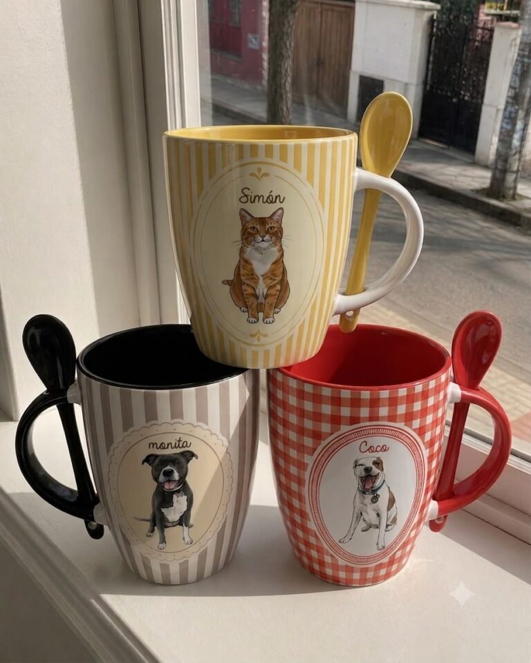 Taza Personalizada con tu Mascota — Con Cuchara